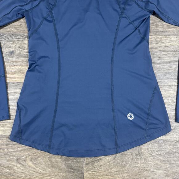 BloqUV Women's UPF 50 Sun Protective Mock Neck Top Size M Midnight Blue - Picture 12 of 13